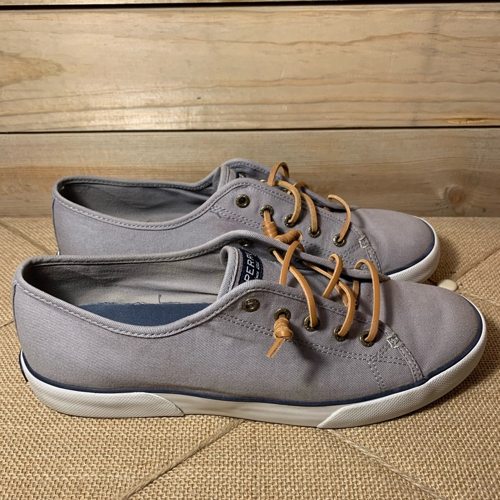 Sperry Top Striders Grey No Lace Slip On Shoes Women’s Size 10